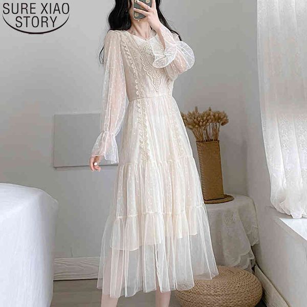 sweet lace mesh women vintage dress spring elegant sleeve dot a-line midi long dresses female vestidos 12916 210417, Black;gray
sweet lace mesh women vintage dress spring elegant sleeve dot a-line midi long dresses female vestidos 12916 210417, Black;gray