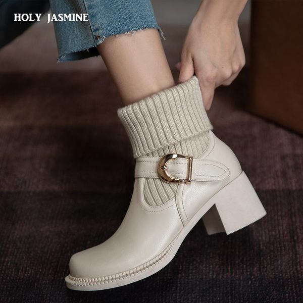 boots ankle women genuine cow leather patchwork round toe slip on shoes lady woollen yarn sock handmade platform, Black
boots ankle women genuine cow leather patchwork round toe slip on shoes lady woollen yarn sock handmade platform, Black