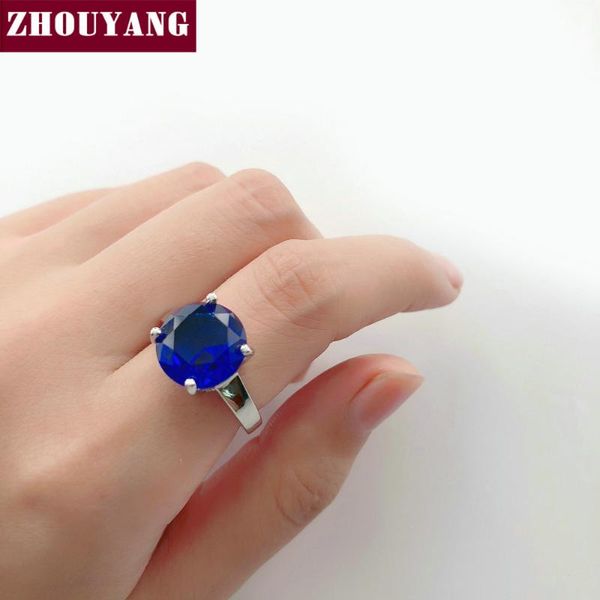 wedding rings zhouyang for women four claw big blue crystal + cubic zirconia sliver color round party fashion jewelry r783, Slivery;golden
wedding rings zhouyang for women four claw big blue crystal + cubic zirconia sliver color round party fashion jewelry r783, Slivery;golden