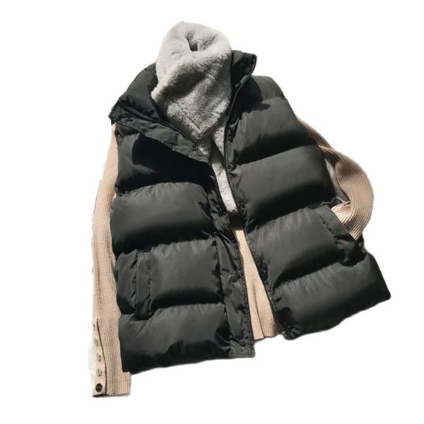 women's vests cotton down vest women 2021 winter loose waistcoat all-match jacket padded sleeveless female warm puffer parkas jackets, Black;white
women's vests cotton down vest women 2021 winter loose waistcoat all-match jacket padded sleeveless female warm puffer parkas jackets, Black;white