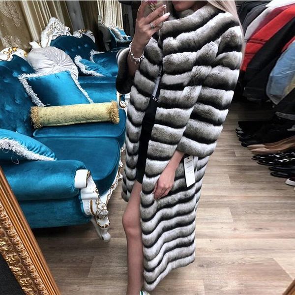 real chinchilla rex fur coat from natural full skin long women down jacket genuine winter women's & faux, Black
real chinchilla rex fur coat from natural full skin long women down jacket genuine winter women's & faux, Black