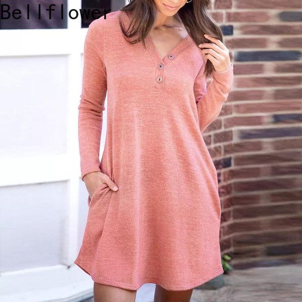 casual dresses long sleeve autumn dress 2022 solid v neck cotton mini women clothing buttonloose pocket plus size, Black;gray
casual dresses long sleeve autumn dress 2022 solid v neck cotton mini women clothing buttonloose pocket plus size, Black;gray