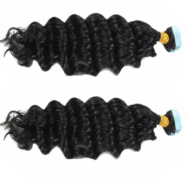 deep wave brazilian remy human hairs tape in hair extensions for women 40pcs natural color, Black
deep wave brazilian remy human hairs tape in hair extensions for women 40pcs natural color, Black