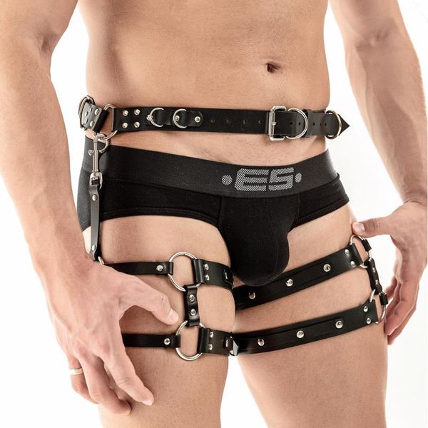 bras sets 2021 gay punk gothic harness belt handmade faux leather garter straps for men casual slim waist bondage exotic accessories, Red;black
bras sets 2021 gay punk gothic harness belt handmade faux leather garter straps for men casual slim waist bondage exotic accessories, Red;black