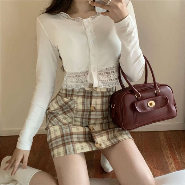 party dresses white t-shirt women's korean version girl stitching lace short fit with bottom coat spring long sleeve cardigan 85z3, White;black
party dresses white t-shirt women's korean version girl stitching lace short fit with bottom coat spring long sleeve cardigan 85z3, White;black