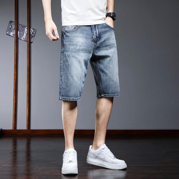 men's shorts spring and summer jeans men loose holes thin five-minute casual straight pants in half a pair of jodhpurs, White;black
men's shorts spring and summer jeans men loose holes thin five-minute casual straight pants in half a pair of jodhpurs, White;black