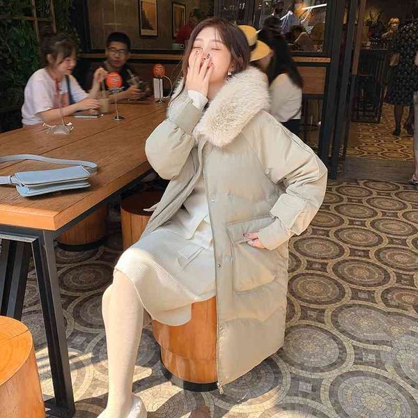 2021 winter zhang beibei korean thickened coat women's hooded large wool collar long loose down cotton jacket women, Black
2021 winter zhang beibei korean thickened coat women's hooded large wool collar long loose down cotton jacket women, Black