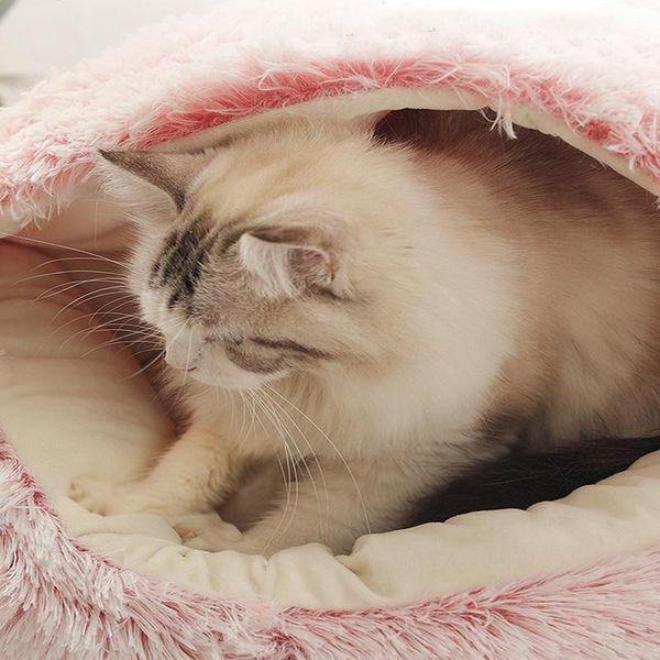 semi-closed pet bed kennel dog round cat sleeping bag long plush puppy cushion mat super soft beds supplies portable & furniture
semi-closed pet bed kennel dog round cat sleeping bag long plush puppy cushion mat super soft beds supplies portable & furniture