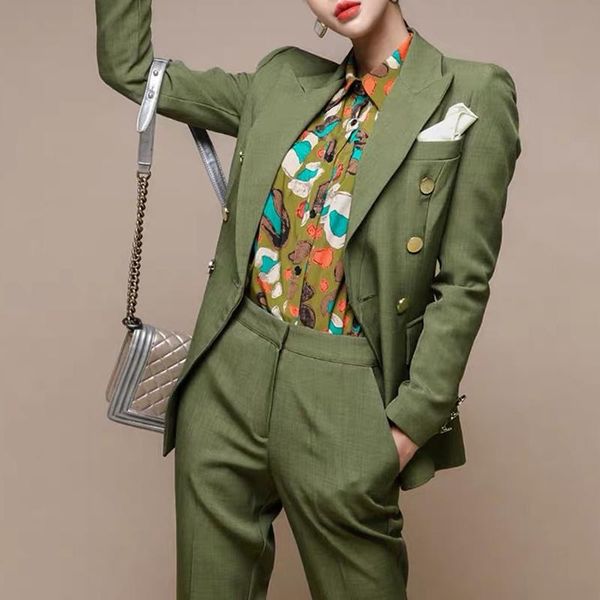 women's suit green business suits ladies notched blazer jacket & pant woman lady office female sets women costume two piece pants, White
women's suit green business suits ladies notched blazer jacket & pant woman lady office female sets women costume two piece pants, White