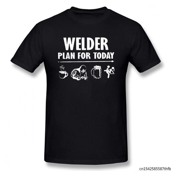 men's t-shirts casual plan for today coffee welder beer t-shirt men round neck t shirt funny welding gift tees, White;black
men's t-shirts casual plan for today coffee welder beer t-shirt men round neck t shirt funny welding gift tees, White;black