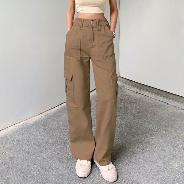 women's pants & capris high waist straight cargo for women pocket casual loose vintage button female trousers 2021 autumn ladies jeans, Black;white
women's pants & capris high waist straight cargo for women pocket casual loose vintage button female trousers 2021 autumn ladies jeans, Black;white