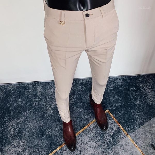men's suits & blazers suit pants formal solid color business fashion casual slim fit ankle trouser clothing dress, White;black
men's suits & blazers suit pants formal solid color business fashion casual slim fit ankle trouser clothing dress, White;black
