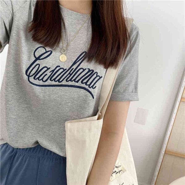 women's t-shirt summer letter embroidery loose round neck cotton t-shirts women short sleeve casual pillovers fashion basic tees t, White
women's t-shirt summer letter embroidery loose round neck cotton t-shirts women short sleeve casual pillovers fashion basic tees t, White