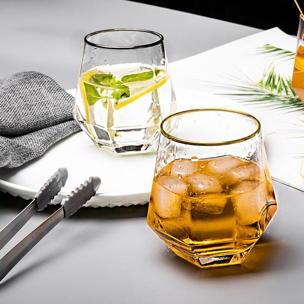 wine glasses 1pcs geometry whiskey diamond crystal glass water cup golden rim transparent coffee milk tea mug home bar drinkware couple
wine glasses 1pcs geometry whiskey diamond crystal glass water cup golden rim transparent coffee milk tea mug home bar drinkware couple