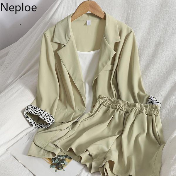 neploe spring women's clothing contrast color leopard print jacket wide-leg shorts base sling 3 piece suit korean chic tracksuits, Gray
neploe spring women's clothing contrast color leopard print jacket wide-leg shorts base sling 3 piece suit korean chic tracksuits, Gray
