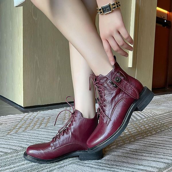 boots 2021 genuine leather women's ankle motorcycle vintage retro black red chunky med heels autumn shoes woman
boots 2021 genuine leather women's ankle motorcycle vintage retro black red chunky med heels autumn shoes woman