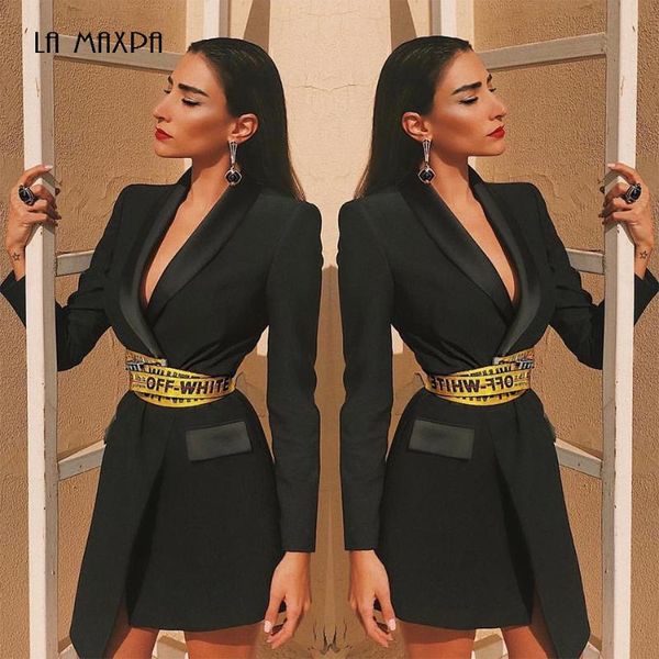 casual dresses 2021 summer women's fashion black suit jacket female v-neck long-sleeved belt mini dress celebrity runway, Black;gray
casual dresses 2021 summer women's fashion black suit jacket female v-neck long-sleeved belt mini dress celebrity runway, Black;gray