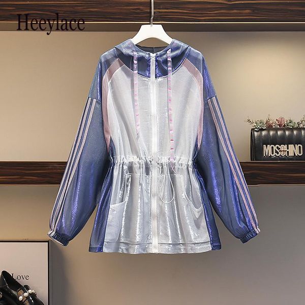 plus size women summer long sleeve sequined sunscreen coat for hoodies high waist color patchwork mesh jackets 2021 women's, Black;brown
plus size women summer long sleeve sequined sunscreen coat for hoodies high waist color patchwork mesh jackets 2021 women's, Black;brown