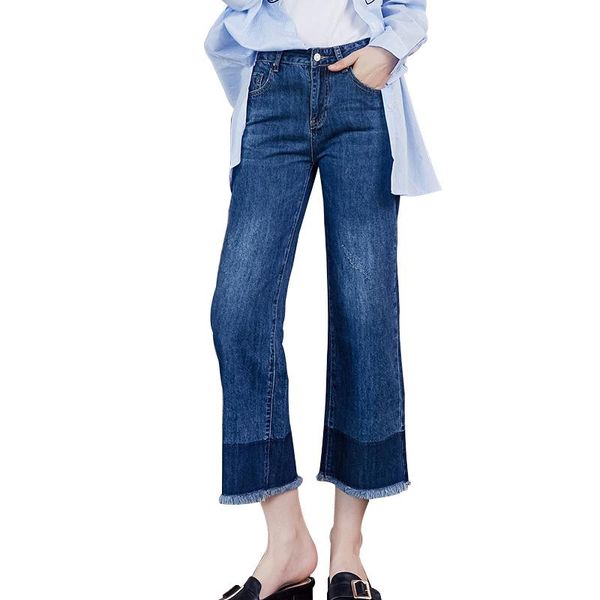 women's jeans mobtrs women casual fashion tassel flare woman stitching color temperament commute ankle-length woman's, Blue
women's jeans mobtrs women casual fashion tassel flare woman stitching color temperament commute ankle-length woman's, Blue