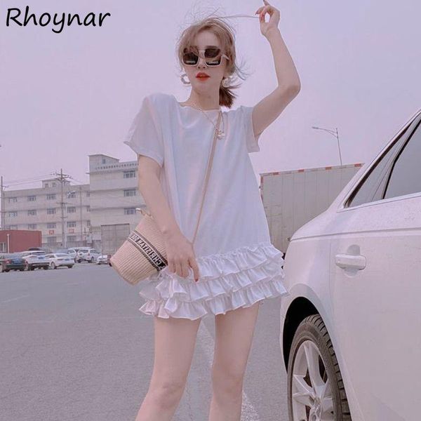 casual dresses white short sleeve dress women cascading-ruffle summer simple solid loose streetwear daily all-match mini aesthetic, Black;gray
casual dresses white short sleeve dress women cascading-ruffle summer simple solid loose streetwear daily all-match mini aesthetic, Black;gray