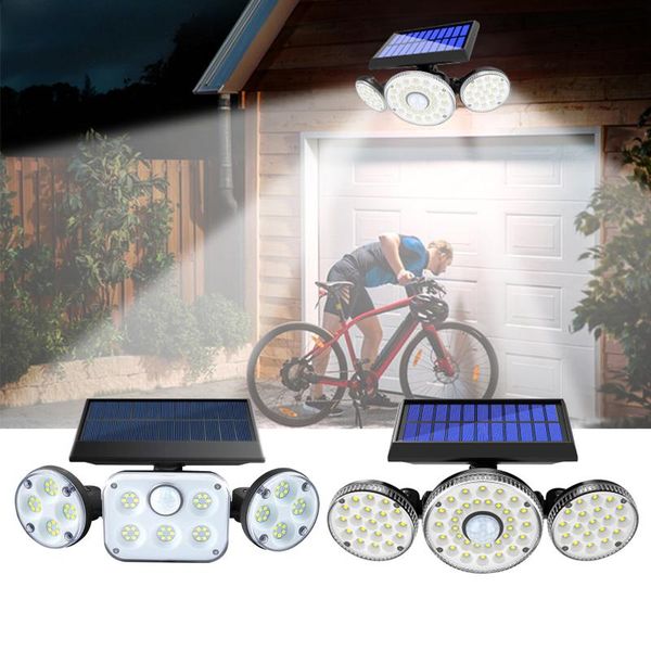 3-head solar wall light rotatable waterproof intelligent human body induction lamp 70/78 led lights 3-level mode outdoor lamps
3-head solar wall light rotatable waterproof intelligent human body induction lamp 70/78 led lights 3-level mode outdoor lamps