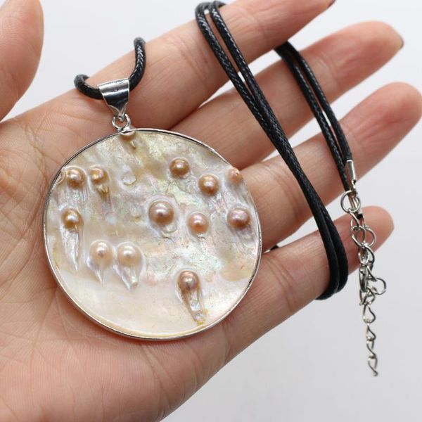 pendant necklaces natural mother of pearl shell necklace lucky pearls bead seashell charms leather rope for women jewelry gift, Silver
pendant necklaces natural mother of pearl shell necklace lucky pearls bead seashell charms leather rope for women jewelry gift, Silver