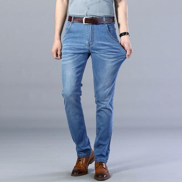 men's jeans 2021 classic advanced stretch black smart casual business fashion denim straight fit jean trousers male brand pants, Blue
men's jeans 2021 classic advanced stretch black smart casual business fashion denim straight fit jean trousers male brand pants, Blue