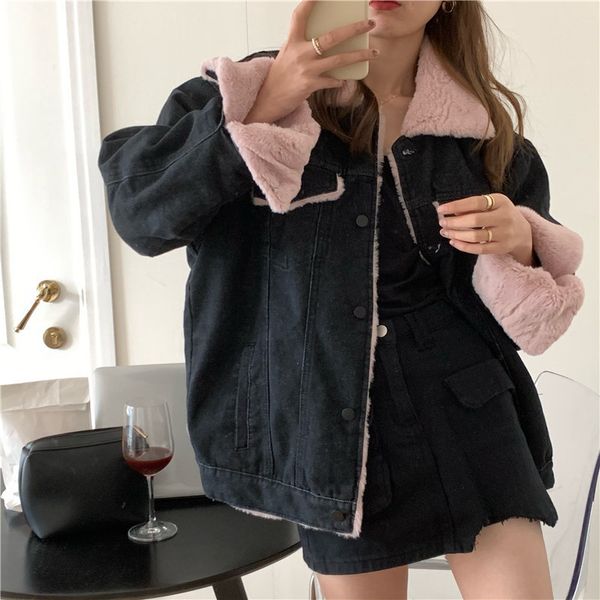 jackets warm outwear coats women loose elegant female gentle casual chic vintage coat jacket retro denim, Black;brown
jackets warm outwear coats women loose elegant female gentle casual chic vintage coat jacket retro denim, Black;brown