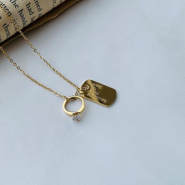 chains trendy gold color letter square zircon pendant necklace for women ladies metal geometric choker necklaces party jewelry, Silver
chains trendy gold color letter square zircon pendant necklace for women ladies metal geometric choker necklaces party jewelry, Silver