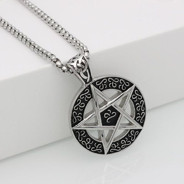 pendant necklaces men's punk jewelry classic mysterious six pointed star solomon talisman necklace, Silver
pendant necklaces men's punk jewelry classic mysterious six pointed star solomon talisman necklace, Silver