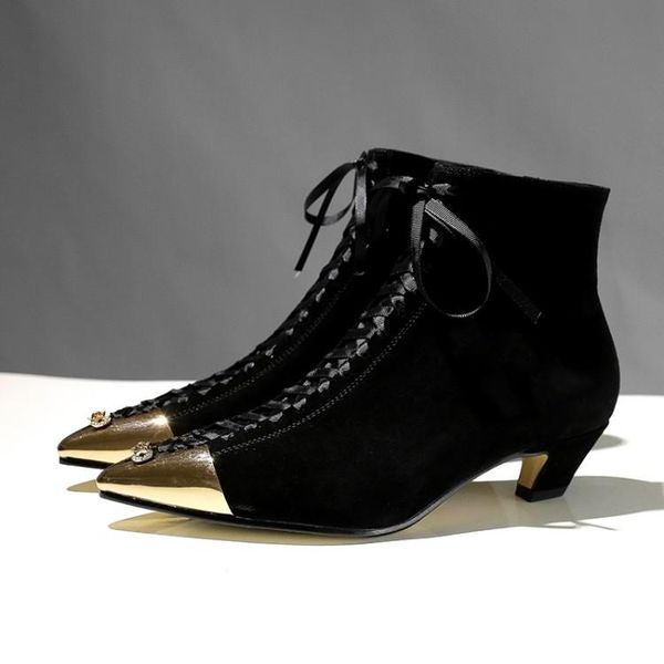 boots kmeioo autumn winter shoes woman pointed toe med heels zipper ankle fashion, Black
boots kmeioo autumn winter shoes woman pointed toe med heels zipper ankle fashion, Black