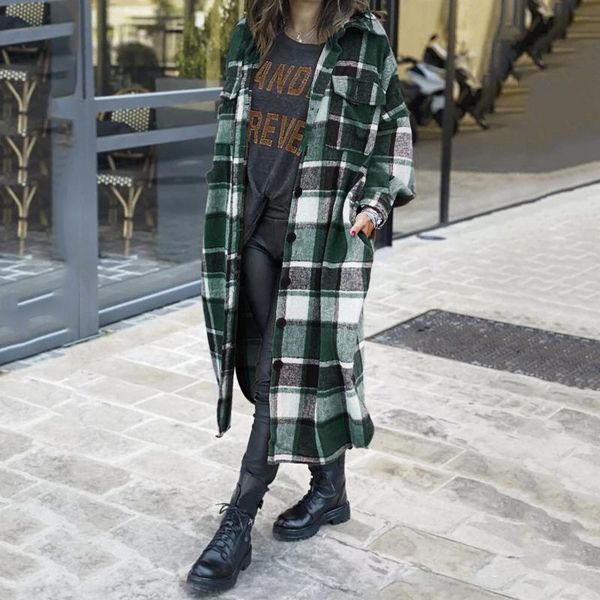 women's jackets women fashion long jacket trench coat outwear plaid print sleeve lapel winter female outerwear, Black;brown
women's jackets women fashion long jacket trench coat outwear plaid print sleeve lapel winter female outerwear, Black;brown