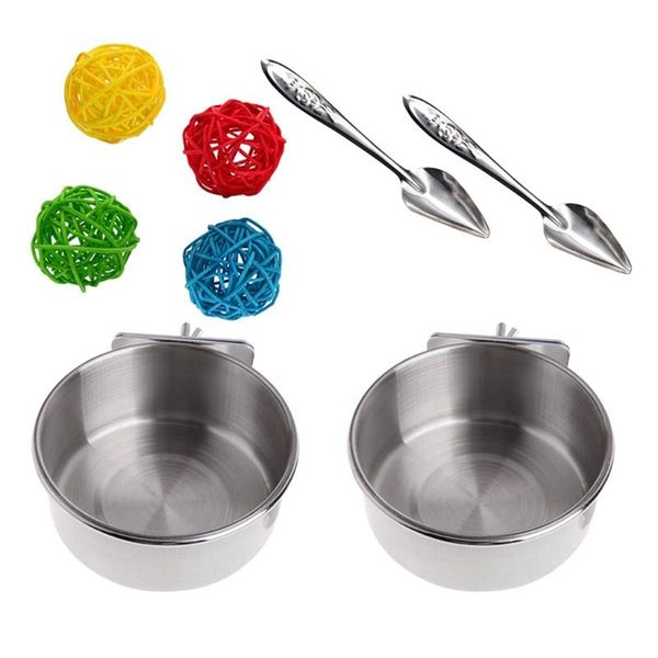 other bird supplies 8 pack set parrot feeding cups stainless steel food bowl water cup with holder spoons rattan balls for parakeet
other bird supplies 8 pack set parrot feeding cups stainless steel food bowl water cup with holder spoons rattan balls for parakeet
