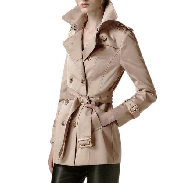 spring women's short high-end slim-fit overcoat double breasted jacket collar multi-color fashion trench coat coats, Tan;black
spring women's short high-end slim-fit overcoat double breasted jacket collar multi-color fashion trench coat coats, Tan;black
