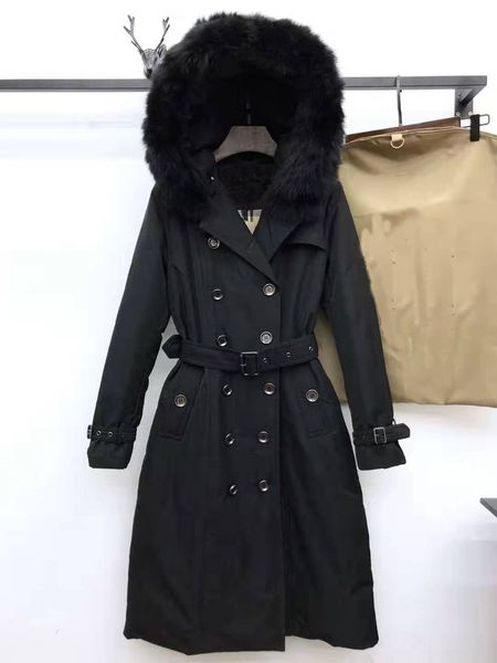 double breasted classic mid-length thickened fox fur fashion down jacket european station foreign trade original single womens coat, Black
double breasted classic mid-length thickened fox fur fashion down jacket european station foreign trade original single womens coat, Black