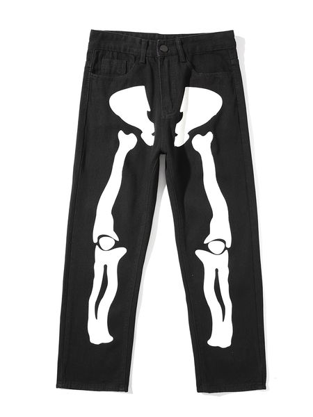 men's jeans men skeleton oversized black denim mens streetwear hip hop denim pants overalls halloween elements, Blue
men's jeans men skeleton oversized black denim mens streetwear hip hop denim pants overalls halloween elements, Blue