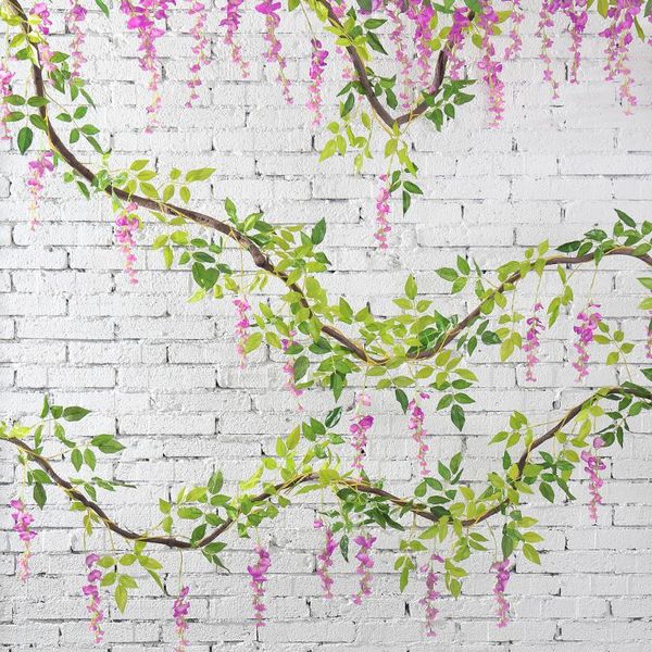 decorative flowers & wreaths 175cm wisteria vine artificial silk garland arch wedding decoration home garden hanging plant wall decor
decorative flowers & wreaths 175cm wisteria vine artificial silk garland arch wedding decoration home garden hanging plant wall decor