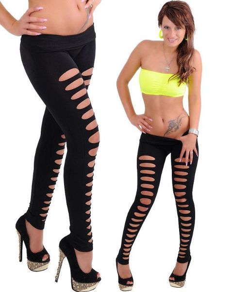 set women hole style leggings solid bright color bodycon clothes wear arrival selling club 0m4x, Black;white
set women hole style leggings solid bright color bodycon clothes wear arrival selling club 0m4x, Black;white