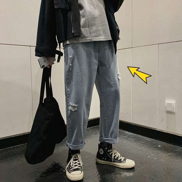 jeans wear in spring and autumn of : men's with holes x8tw, Blue
jeans wear in spring and autumn of : men's with holes x8tw, Blue