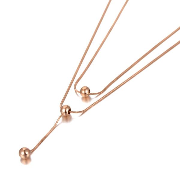 chains bohemia 316l stainless steel double layer round ball choker necklaces jewelry pendant chain necklace for women n20074, Silver
chains bohemia 316l stainless steel double layer round ball choker necklaces jewelry pendant chain necklace for women n20074, Silver