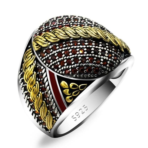 cluster rings 925 sterling silver men ring pave setting black cubic zircon stone vintage male turkish exquisite luxury jewelry gift, Golden;silver
cluster rings 925 sterling silver men ring pave setting black cubic zircon stone vintage male turkish exquisite luxury jewelry gift, Golden;silver