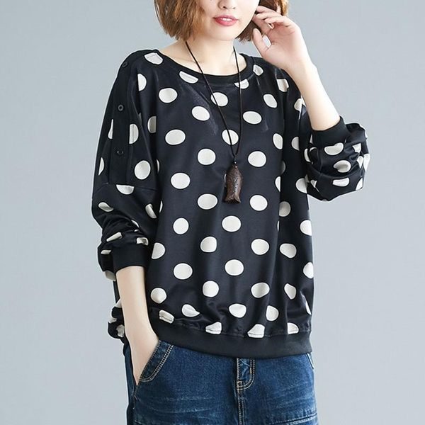 oversized women casual sweatshirt 2021 autumn simple style o-neck polka dot print loose female long sleeve s2671 women's hoodies & swe, Black
oversized women casual sweatshirt 2021 autumn simple style o-neck polka dot print loose female long sleeve s2671 women's hoodies & swe, Black