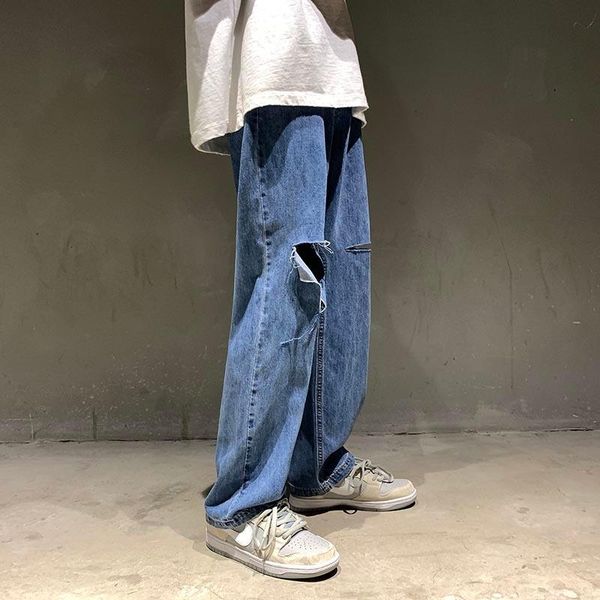 men's jeans summer ripped wide-leg fashion retro blue black casual men streetwear loose hip-hop hole denim trousers mens
men's jeans summer ripped wide-leg fashion retro blue black casual men streetwear loose hip-hop hole denim trousers mens