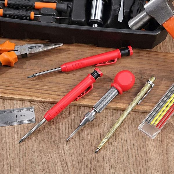 professional hand tool sets 2pcs carpenter pencils with 6pcs refills marker marking tools set for scriber woodworking automatic center drill
professional hand tool sets 2pcs carpenter pencils with 6pcs refills marker marking tools set for scriber woodworking automatic center drill