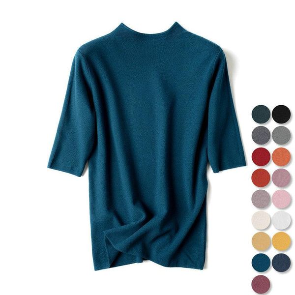 women's sweaters women half sleeve pullover 2021 spring autumn solid turtleneck knitted sweater female casual base slim jumper, White;black
women's sweaters women half sleeve pullover 2021 spring autumn solid turtleneck knitted sweater female casual base slim jumper, White;black