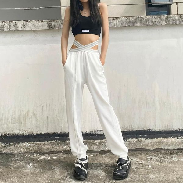 women's pants & capris sylcue summer small fairy high waist cut out lounge trousers sports simple fit soft comfortable wild, Black;white
women's pants & capris sylcue summer small fairy high waist cut out lounge trousers sports simple fit soft comfortable wild, Black;white