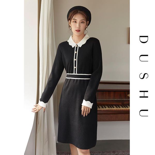 plus size autumn winter knitted sweater dress women patchwork vintage long black female elegant office blue casual dresses, Black;gray
plus size autumn winter knitted sweater dress women patchwork vintage long black female elegant office blue casual dresses, Black;gray