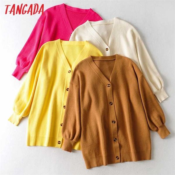 tangada women oversized thick loose knitted cardigan sweater vintage long sleeve button-up female outerwear chic ai01 211014, White;black
tangada women oversized thick loose knitted cardigan sweater vintage long sleeve button-up female outerwear chic ai01 211014, White;black