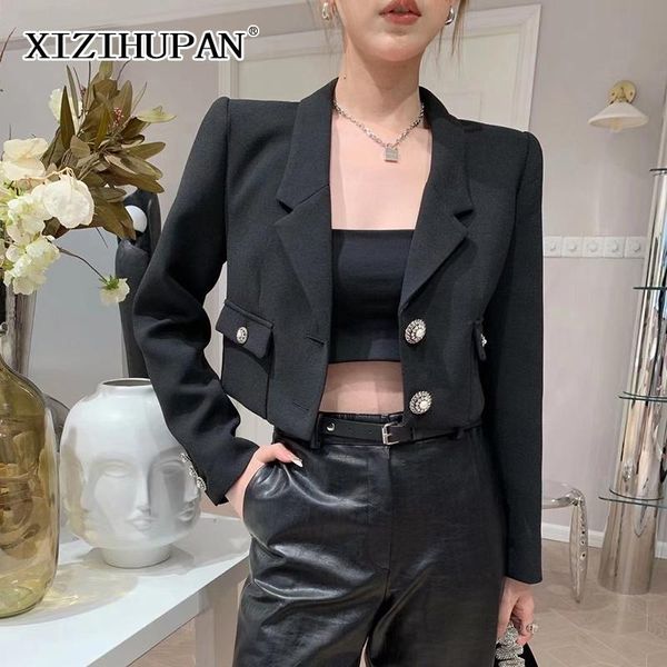 women's suits & blazers xizihupan elegant solid patchwork female blazer notched long sleeve korean slim fashion women's coats 2021, White;black
women's suits & blazers xizihupan elegant solid patchwork female blazer notched long sleeve korean slim fashion women's coats 2021, White;black