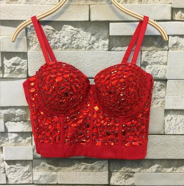 unique red rhinestone gaga womens tank bustier pearls diamond push up night club bralette bra vest plus size w1172, White
unique red rhinestone gaga womens tank bustier pearls diamond push up night club bralette bra vest plus size w1172, White